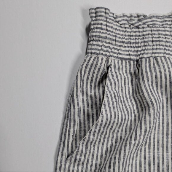 A New Day Linen Blend Shorts Lot Drawstring Paperbag Striped Solid Womens Large - Picture 10 of 11